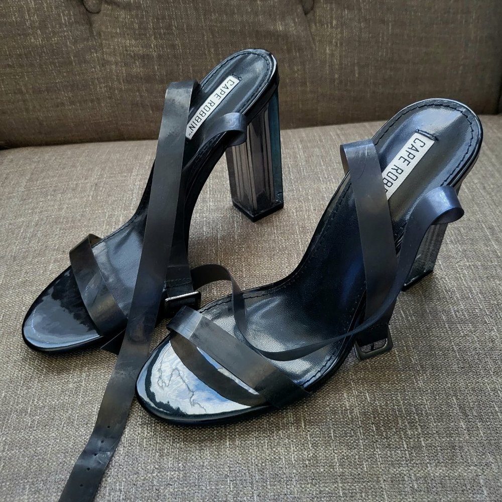 Black Clear Heels